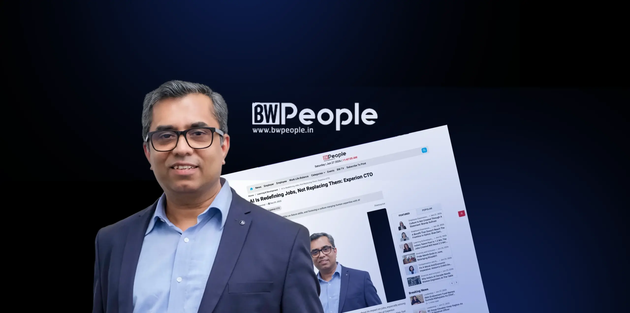 Sreekumar Pillai, CTO of Experion Technologies, Quoted in Business World